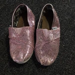 Pink sparkly Toms.